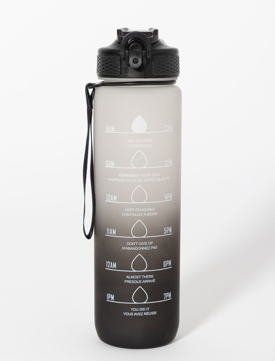 Bouteille d'eau dégradée avec couvercle et paille