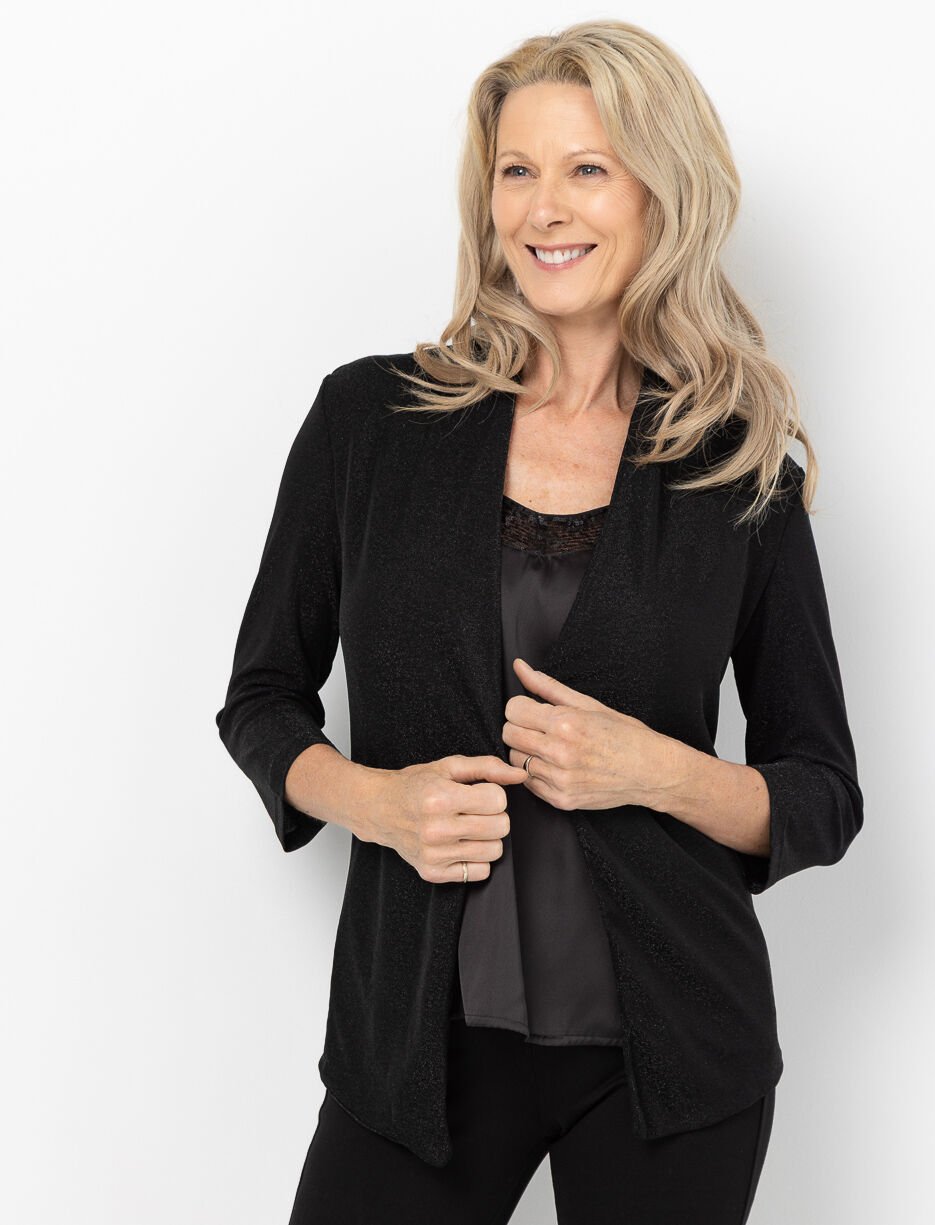 Veston ouvert scintillant