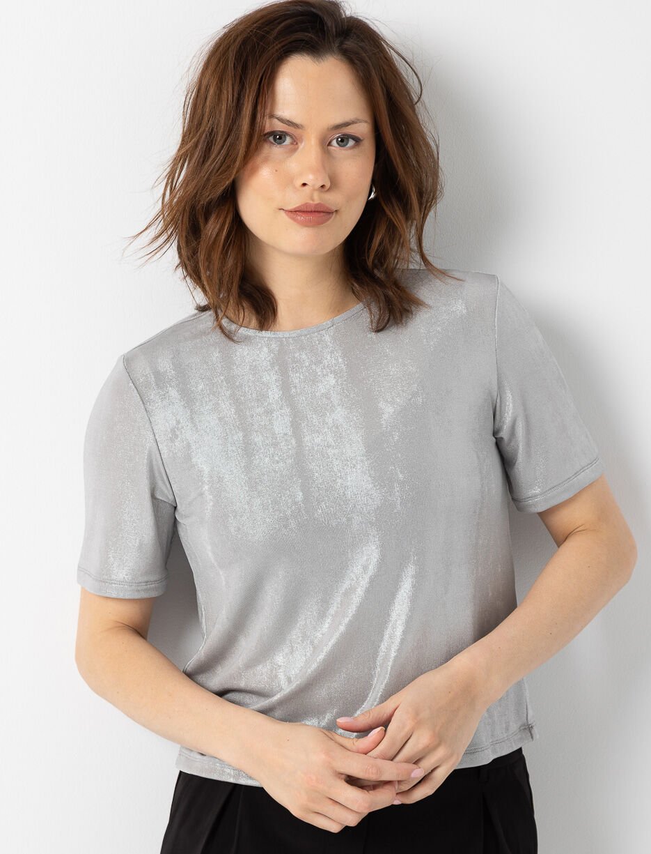 T-shirt en velours scintillant