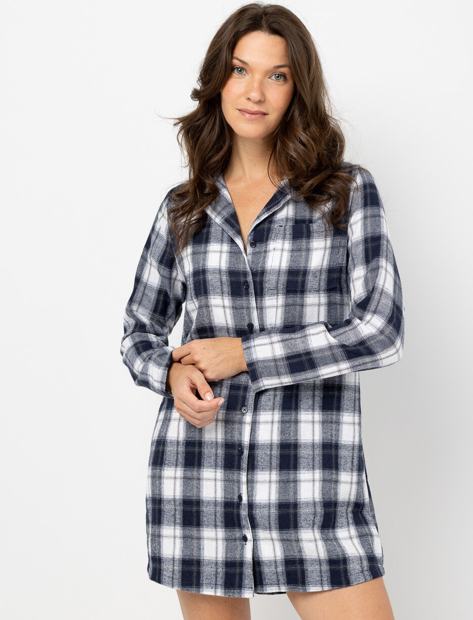 Chemise de nuit à carreaux