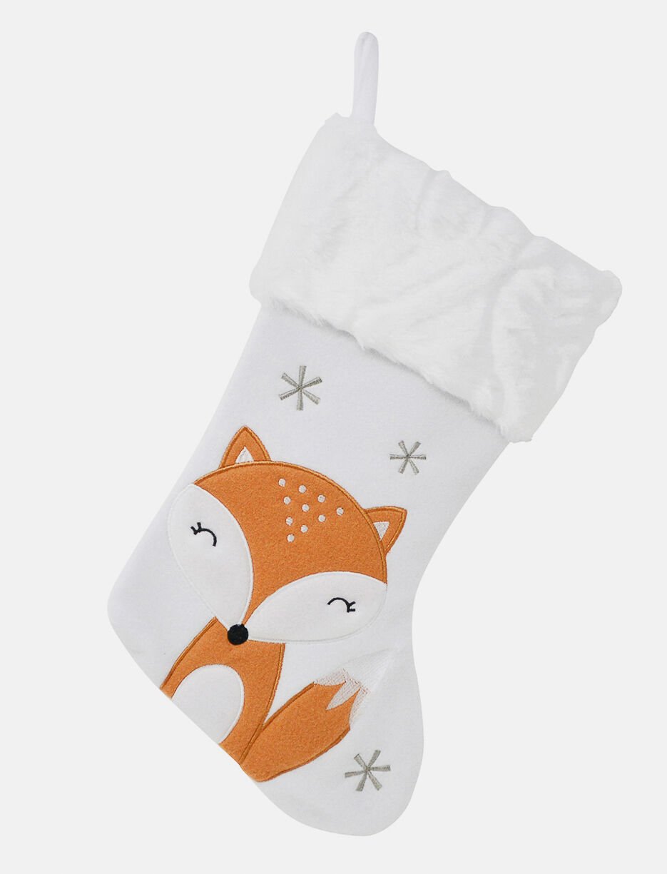 Bas de Noël avec renard Bas de Noël avec renard