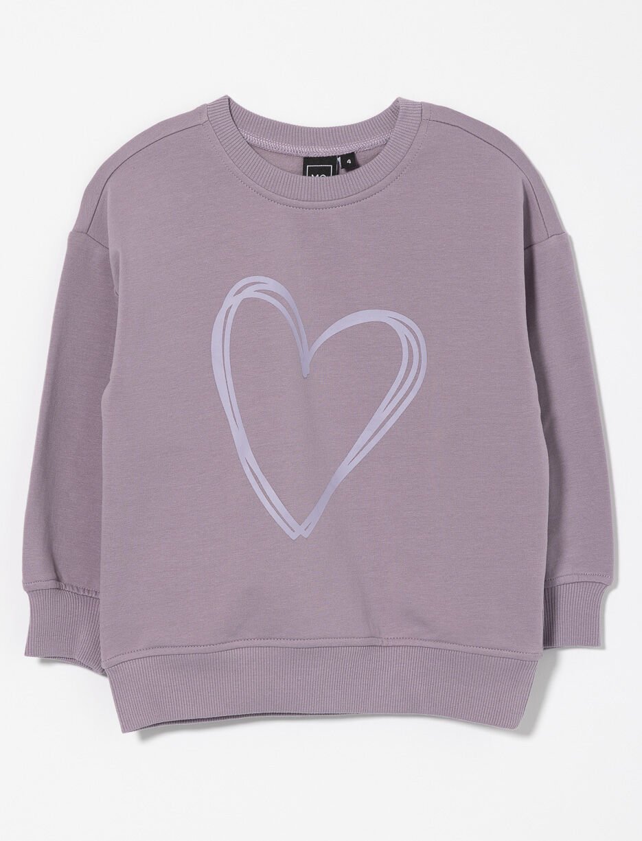 Chandail ouaté à imprimé coeur