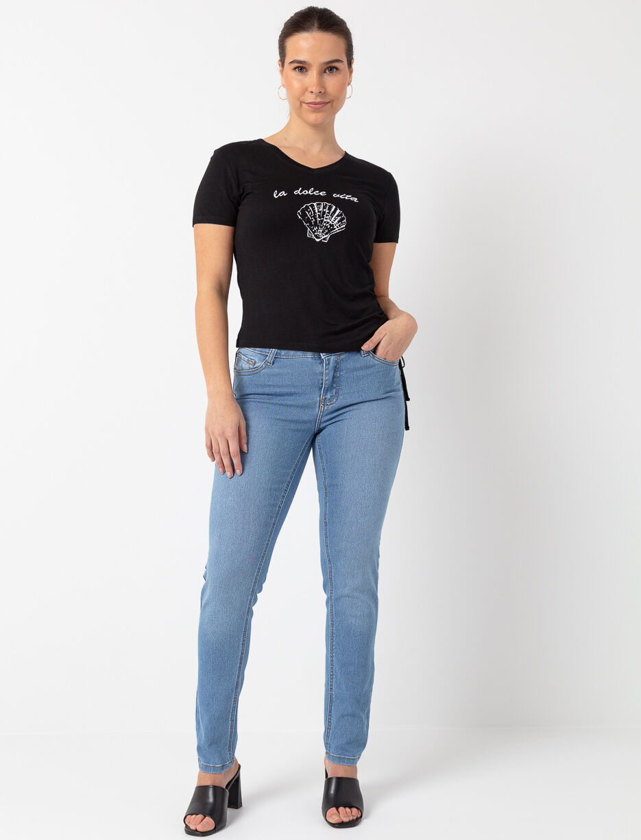 Jean skinny à taille régulière