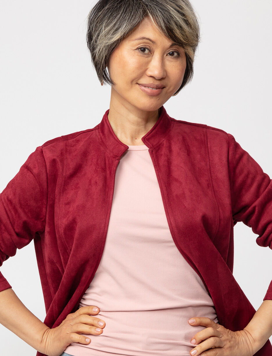 Veston en faux suède