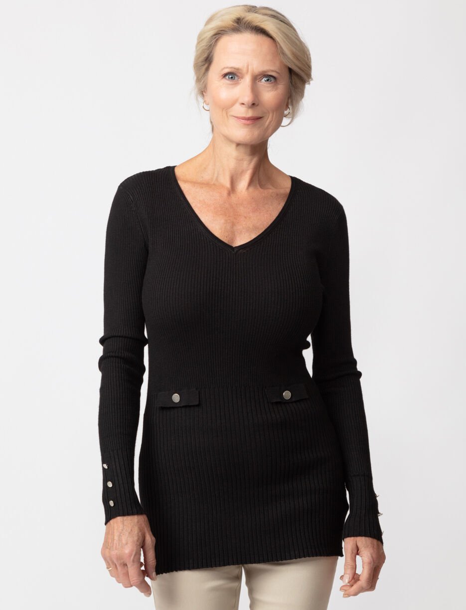 Chandail en tricot côtelé