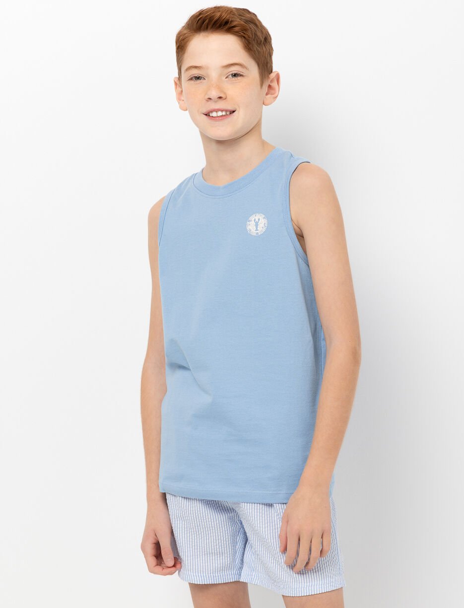 Camisole en coton bio imprimée au dos