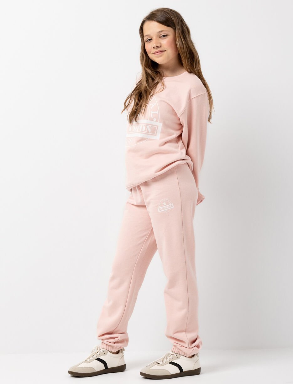 Pantalon ouaté imprimé à taille élastique