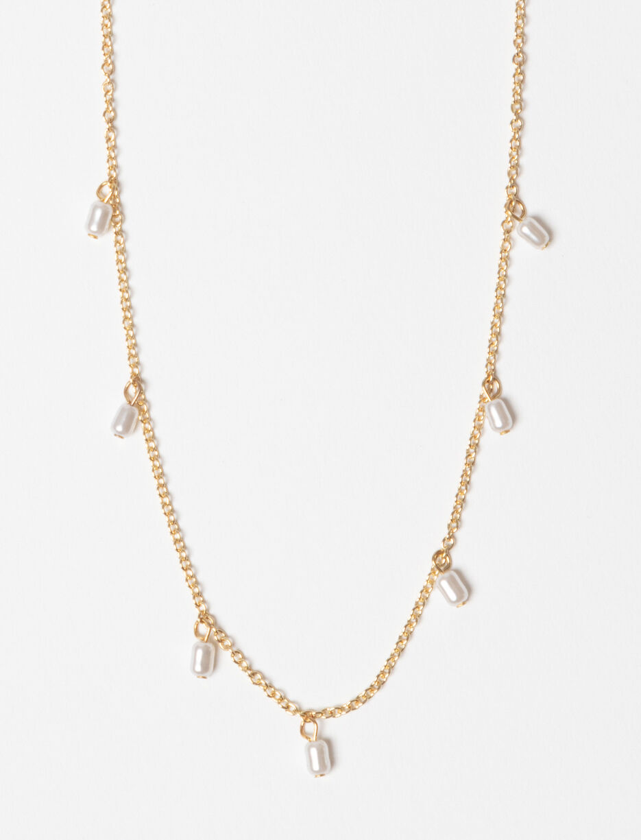 Collier à pendentifs perles