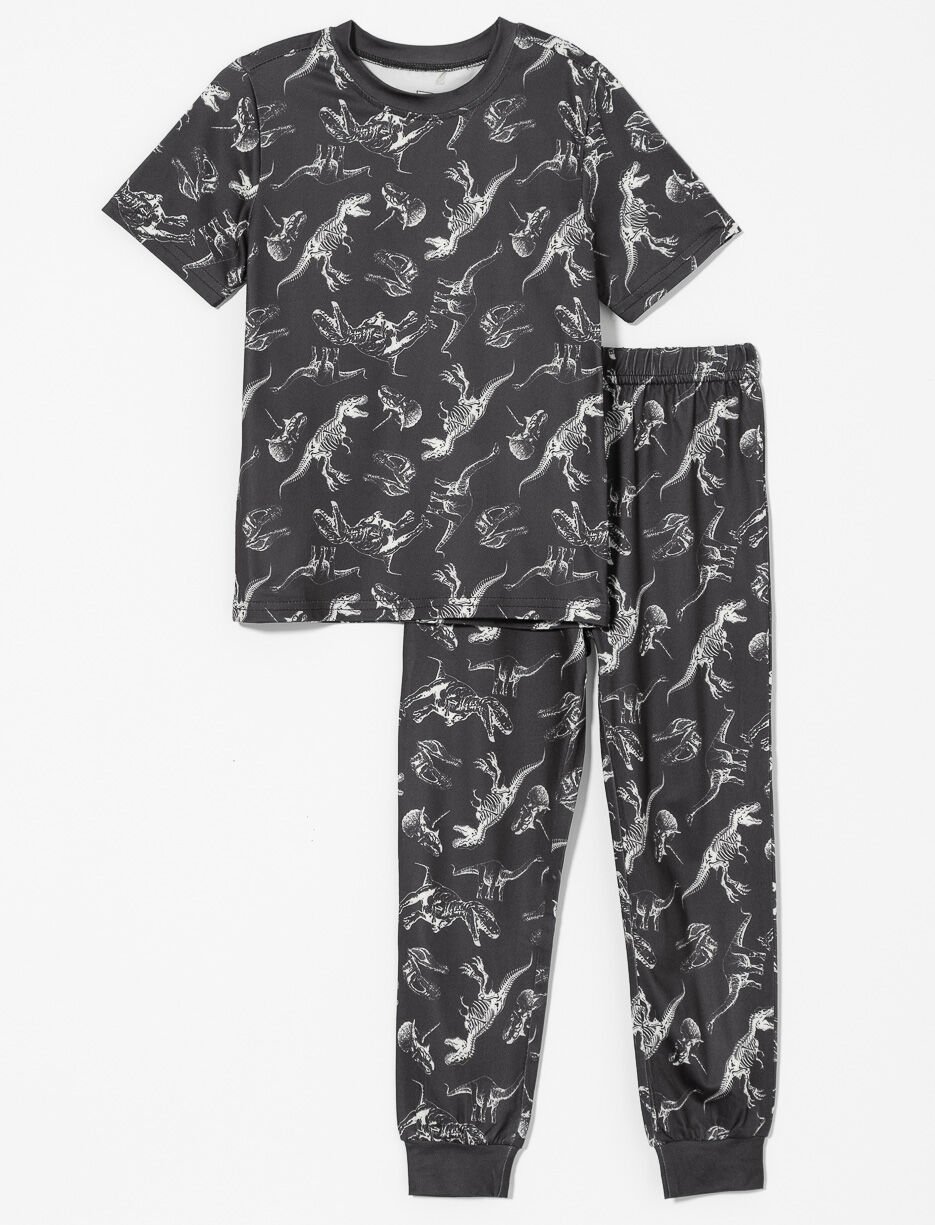 2-piece Dinosaur Print PJ Set