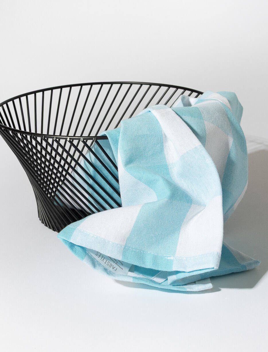 Serviette à vaisselle à carreaux