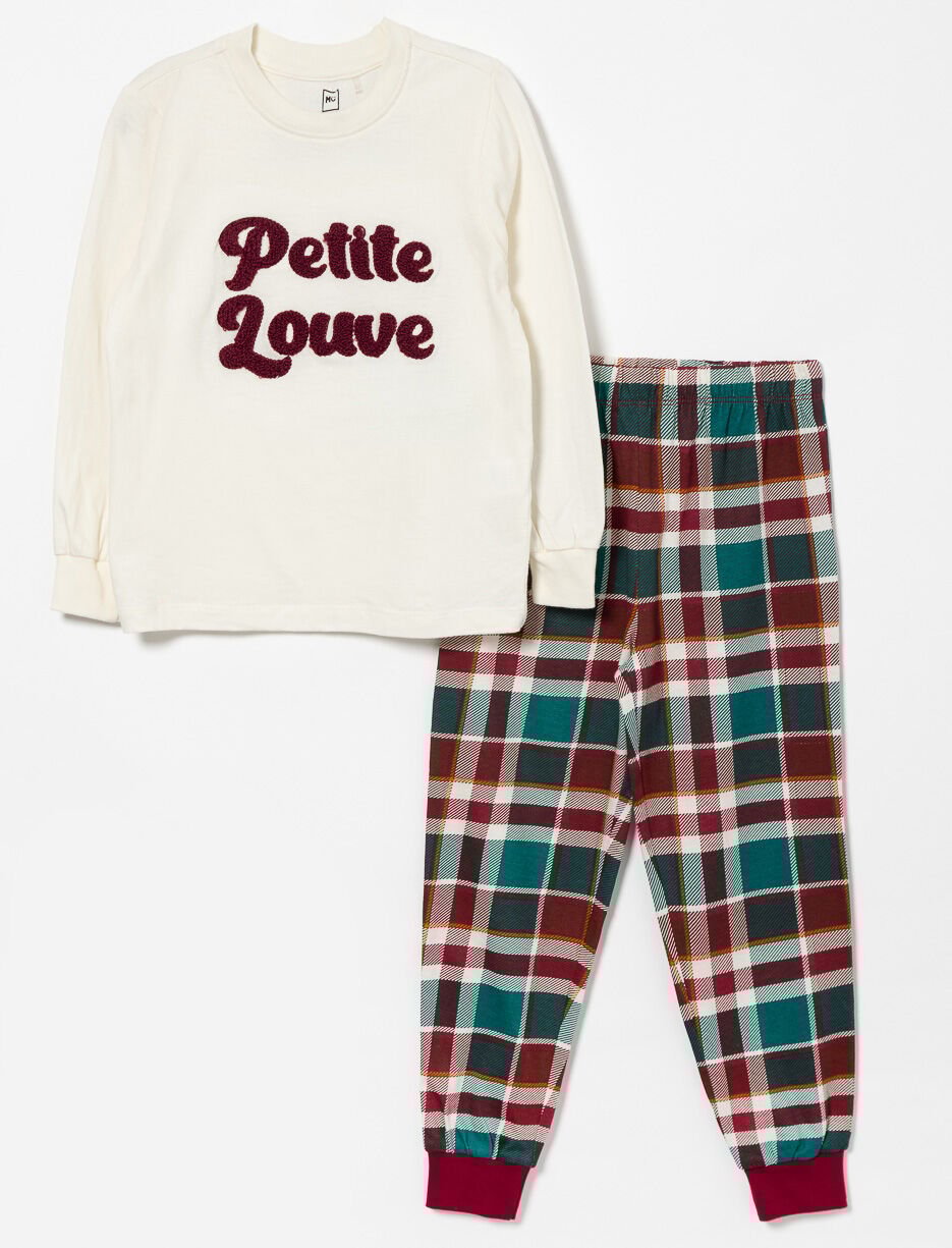 Pyjama 2 pièces à carreaux - petite fille