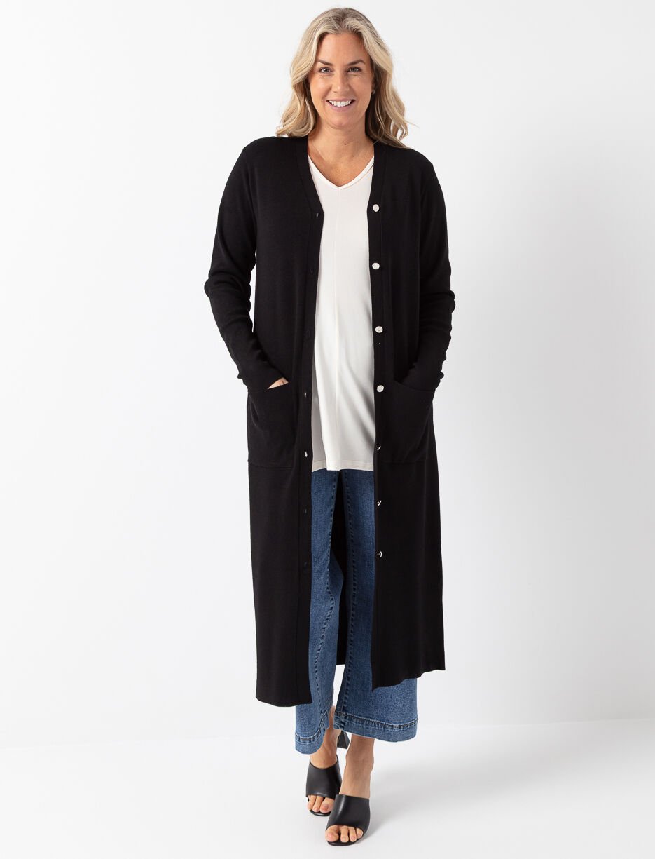 Cardigan long boutonné Cardigan long boutonné