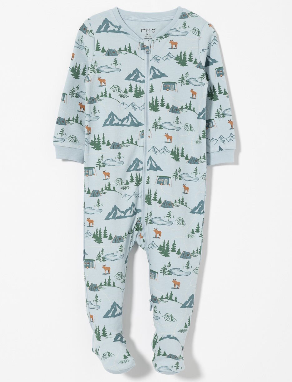 Printed Onesie PJ with Anti-slip Feet