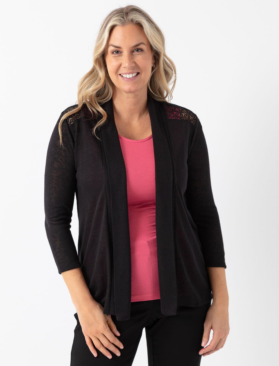 Cardigan ouvert à empiècements