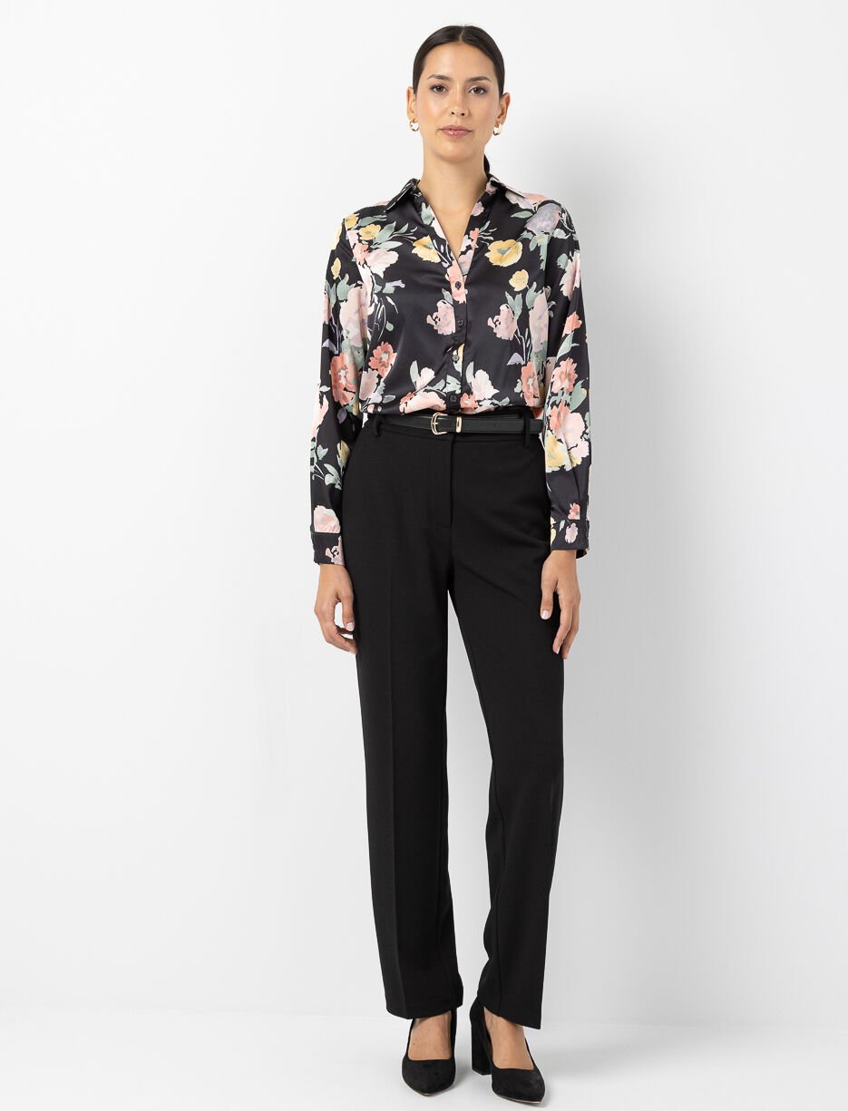 Pantalon effilé à taille régulière