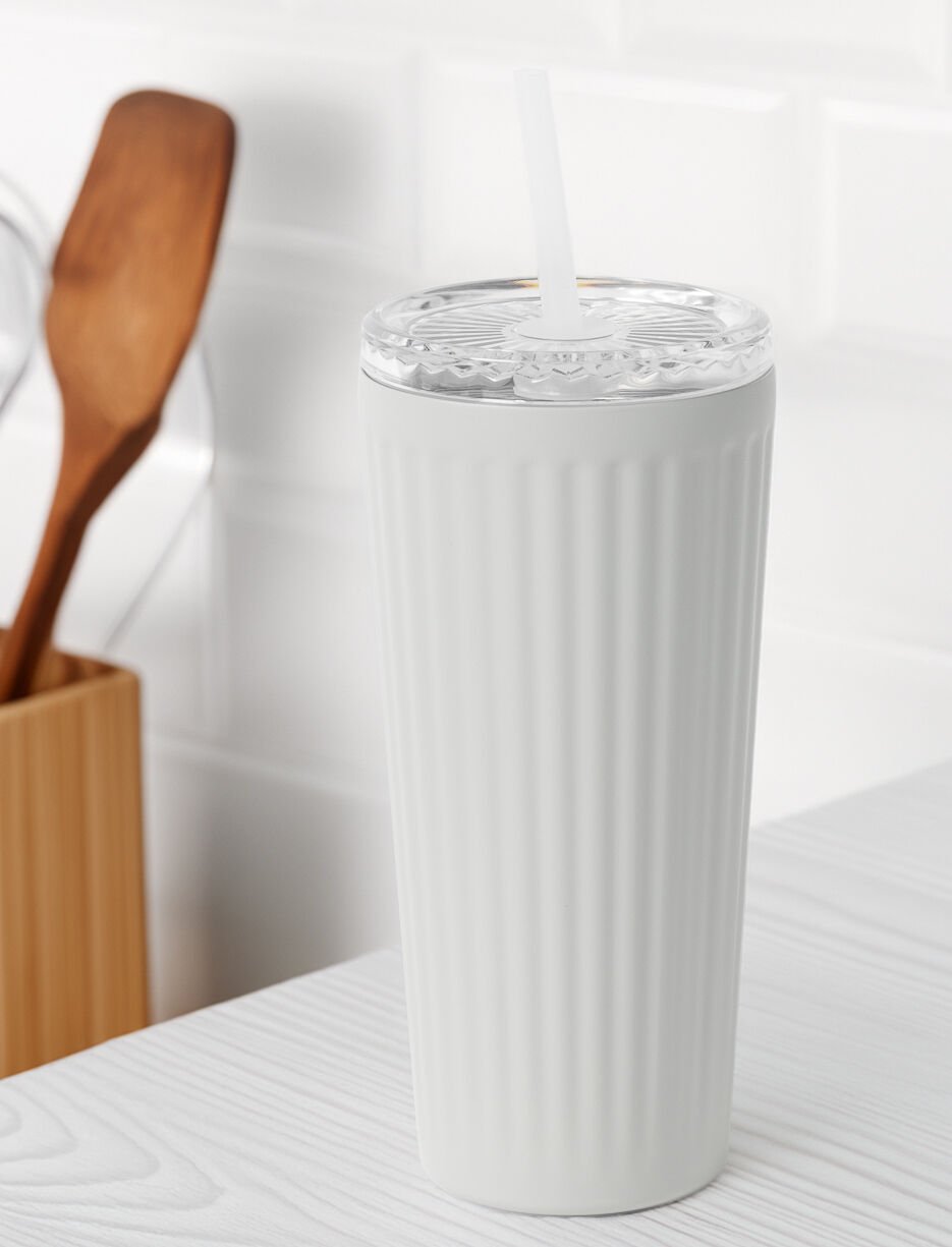 Bouteille texturée en acier inoxydable