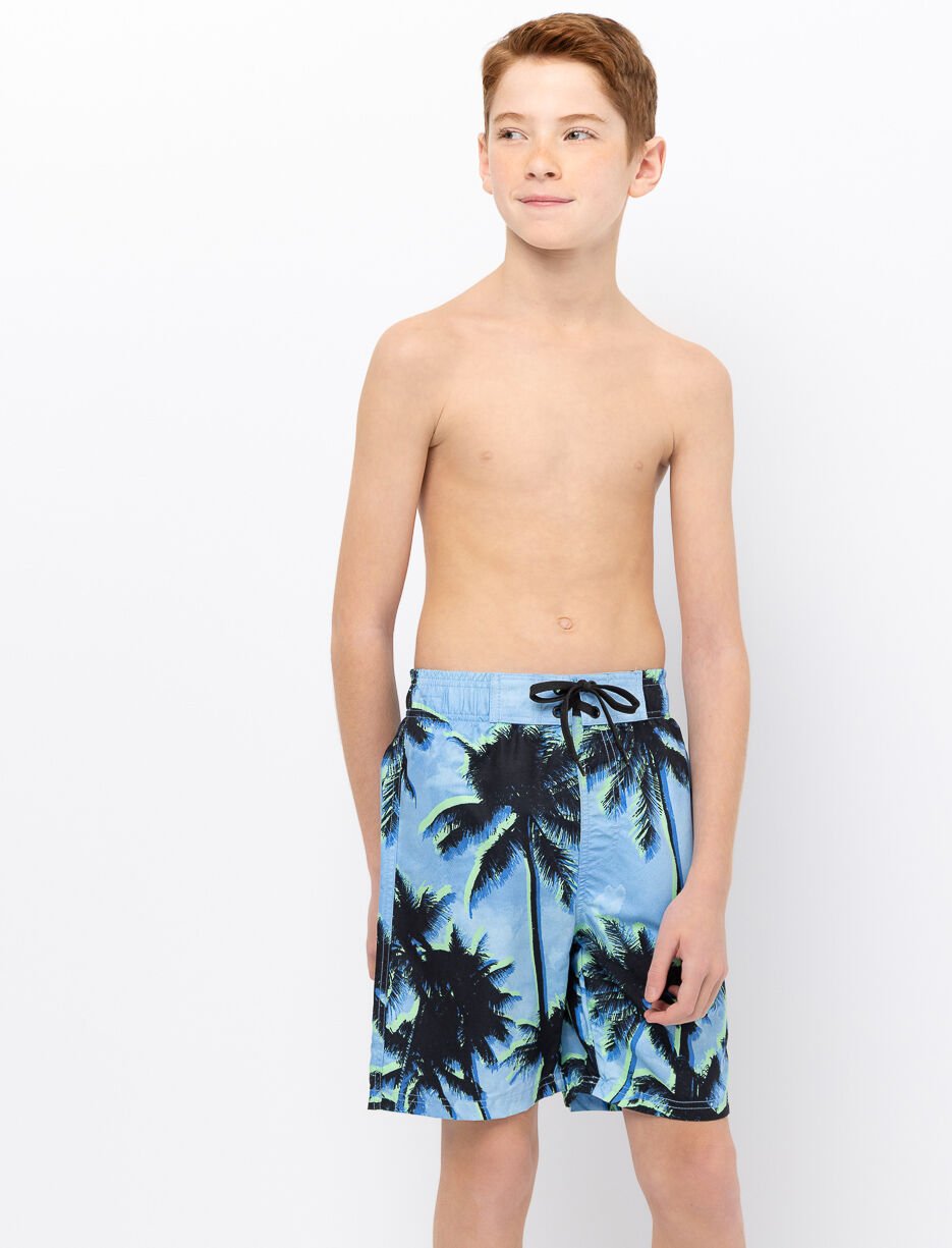 Boardshort imprimé à taille élastique