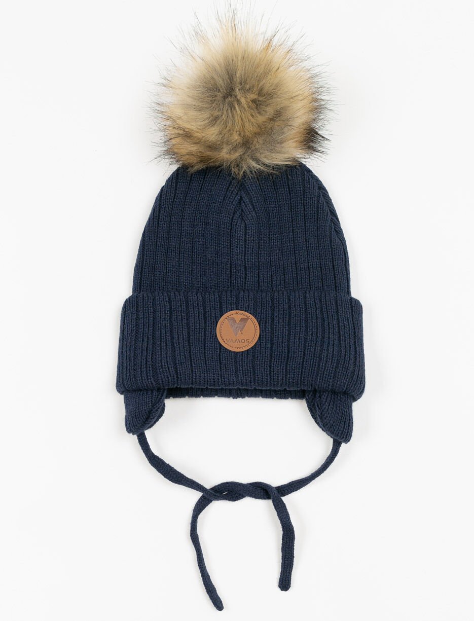 Tuque à pompon et oreilles - enfant