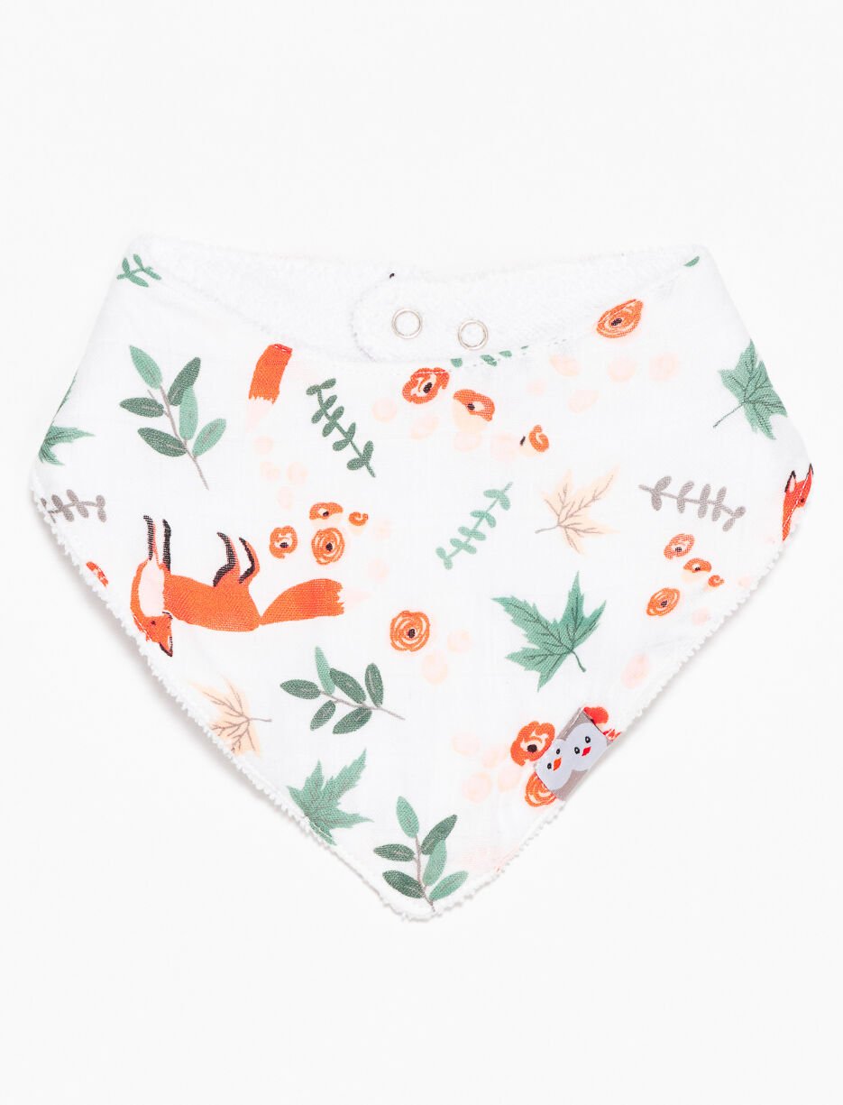 Bavoir en mousseline à motifs