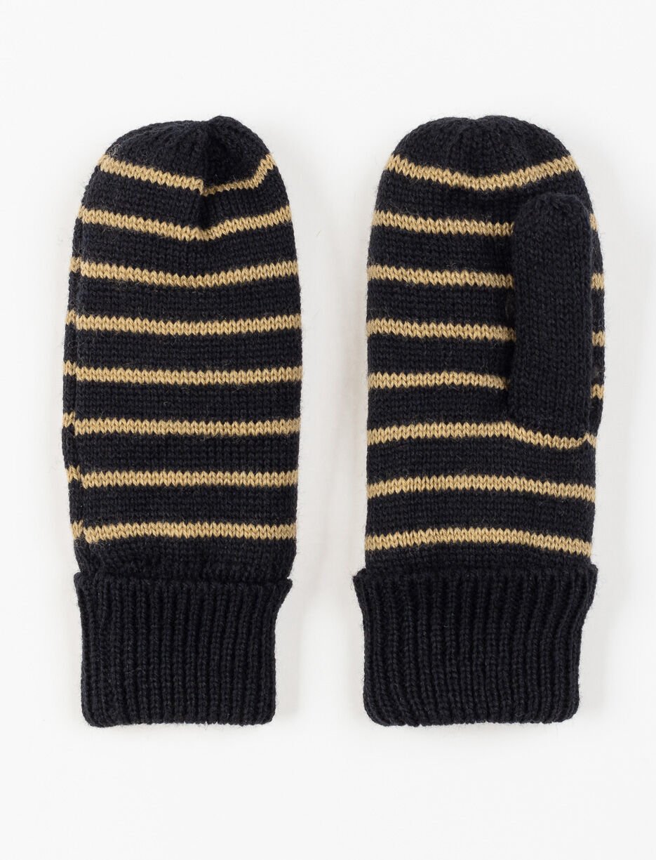 Mitaines de tricot &agrave; rayures