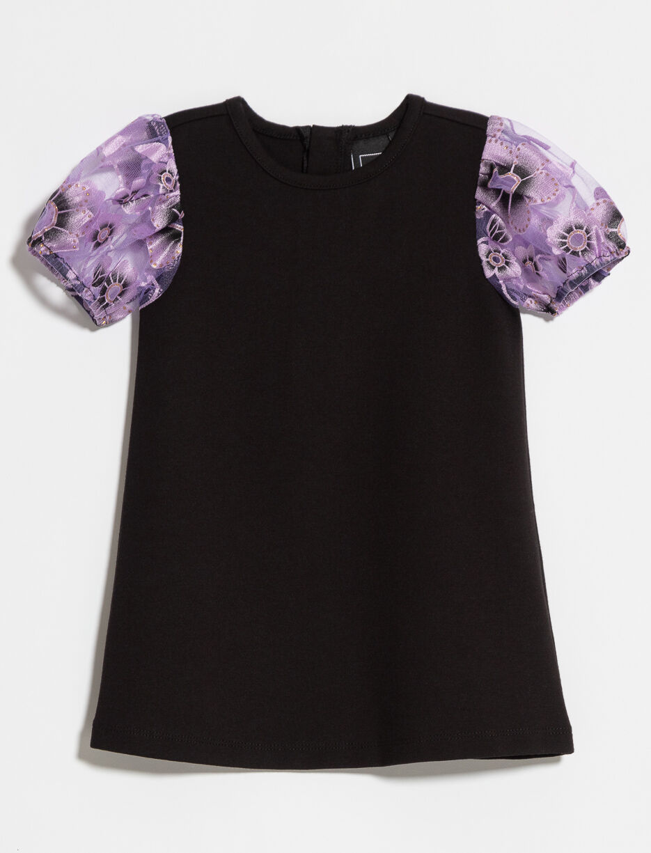 Robe à manches bouffantes fleuries