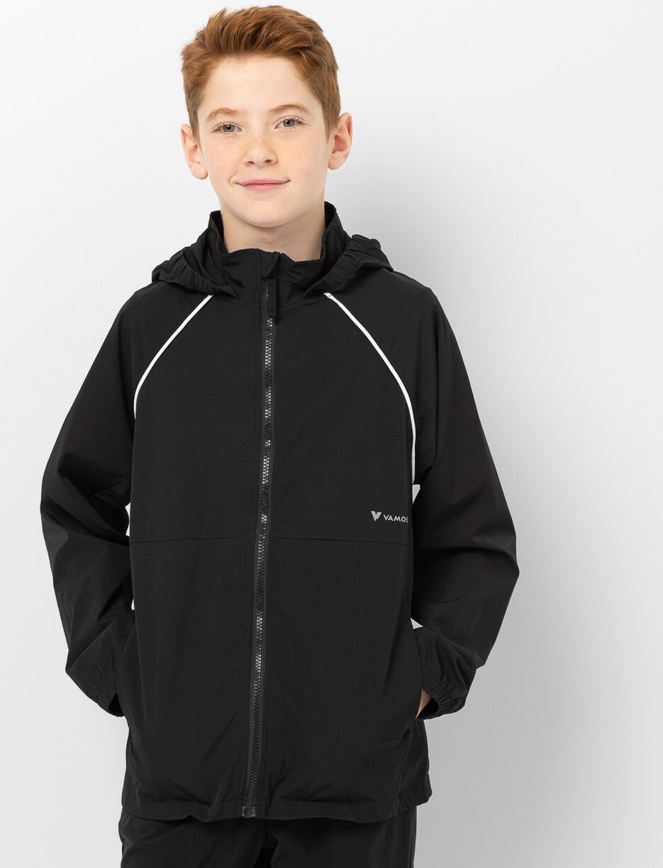 Mid-Season Coat with Reflective Stripes