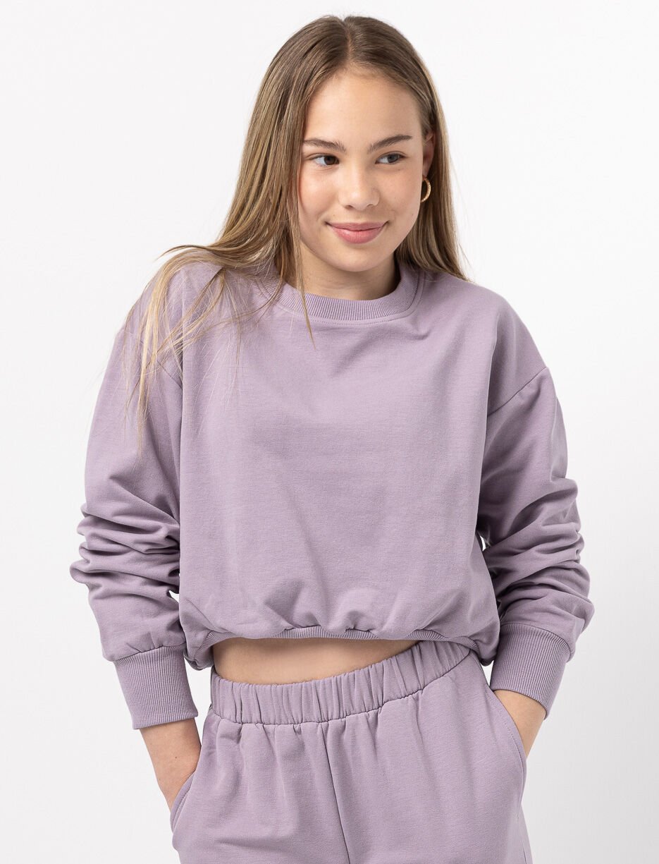 Chandail ouaté à ourlet resserré