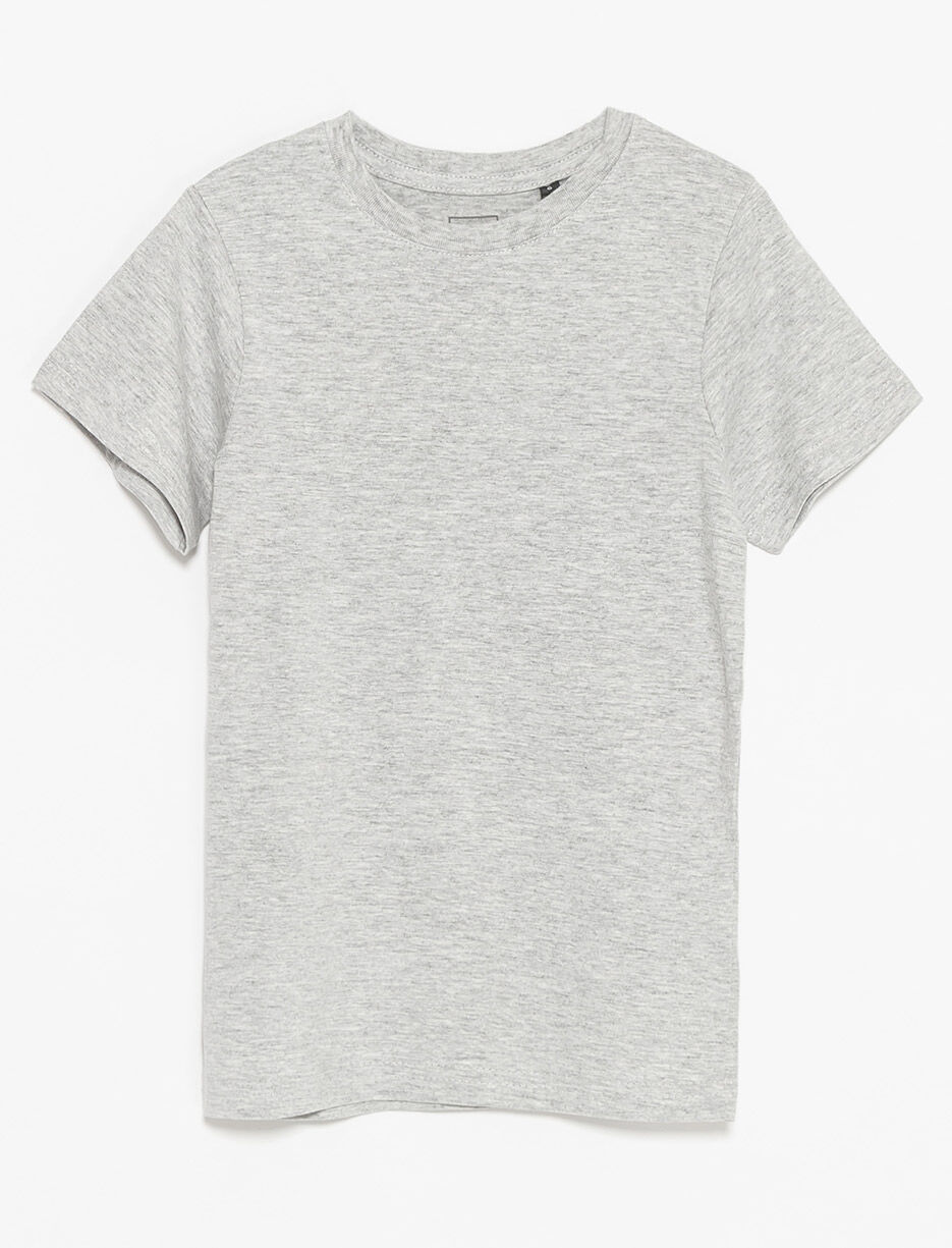 T-shirt uni &agrave; col rond