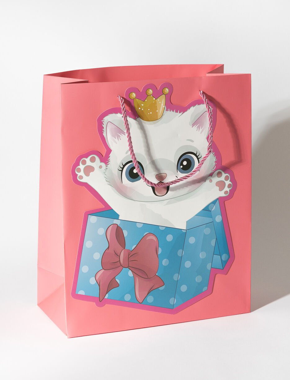 Sac cadeau chat moyen 