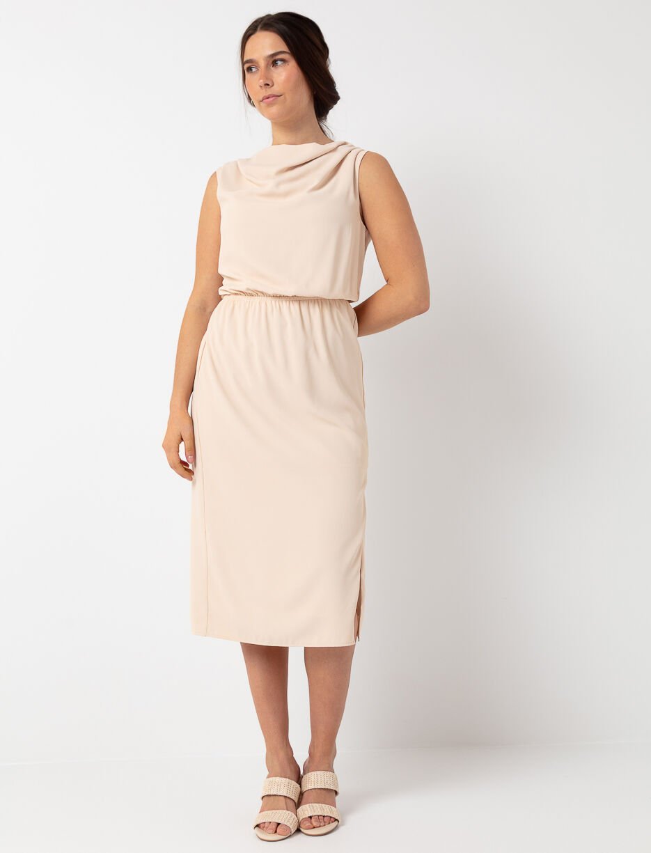 Draped Dress with Slit