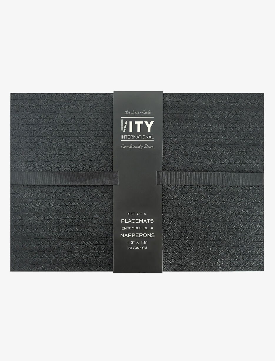 Napperons en faux cuir rectangulaires - paquet de 4 Napperons en faux cuir rectangulaires - paquet de 4