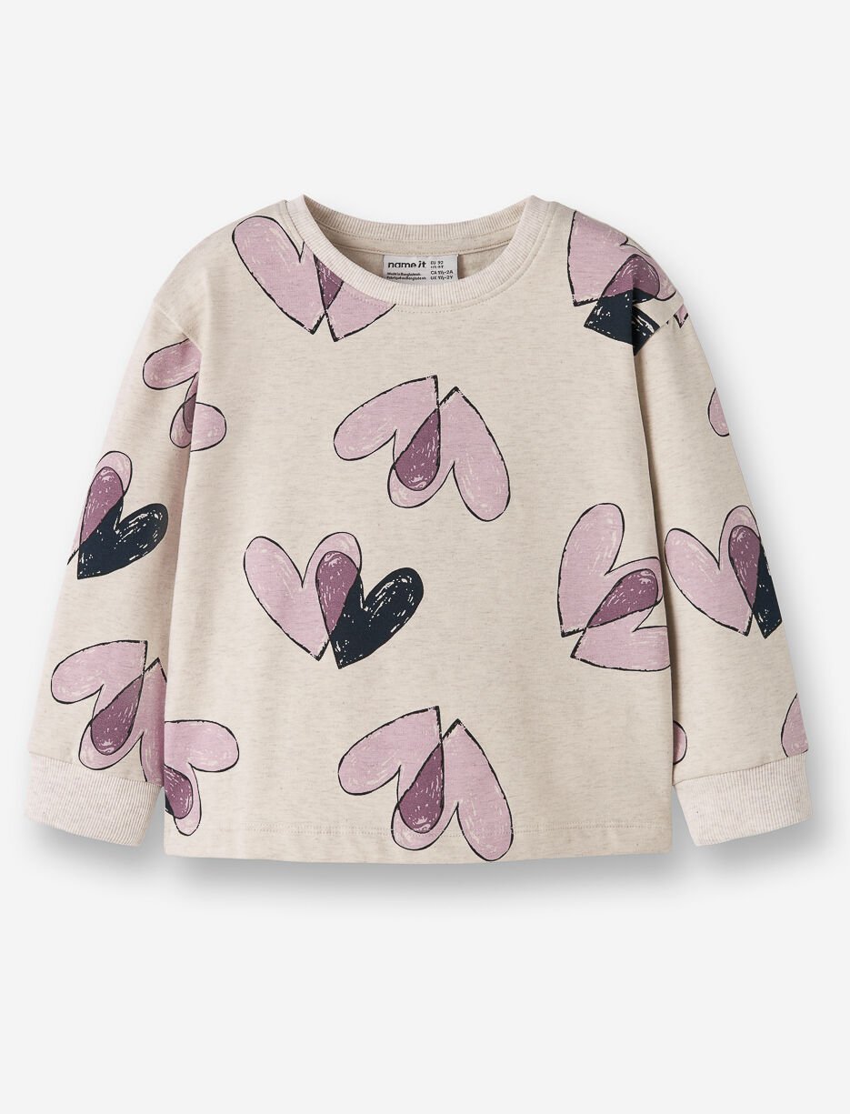 Chandail en coton bio imprim&eacute; - petite fille