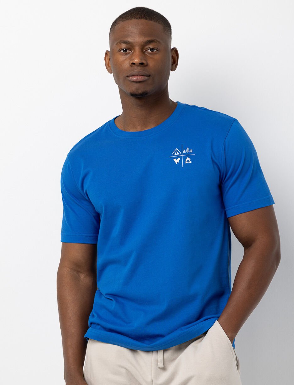 Organic Cotton Crew Neck T-shirt with Back Print