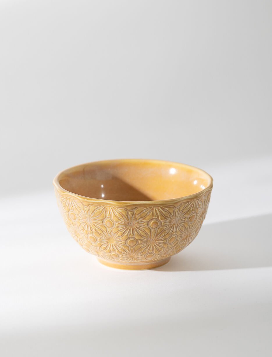 Mini bol en grès à motif texturé