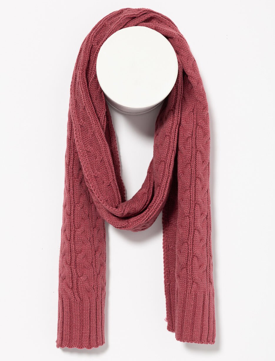 Foulard en tricot à motifs torsadés Foulard en tricot à motifs torsadés