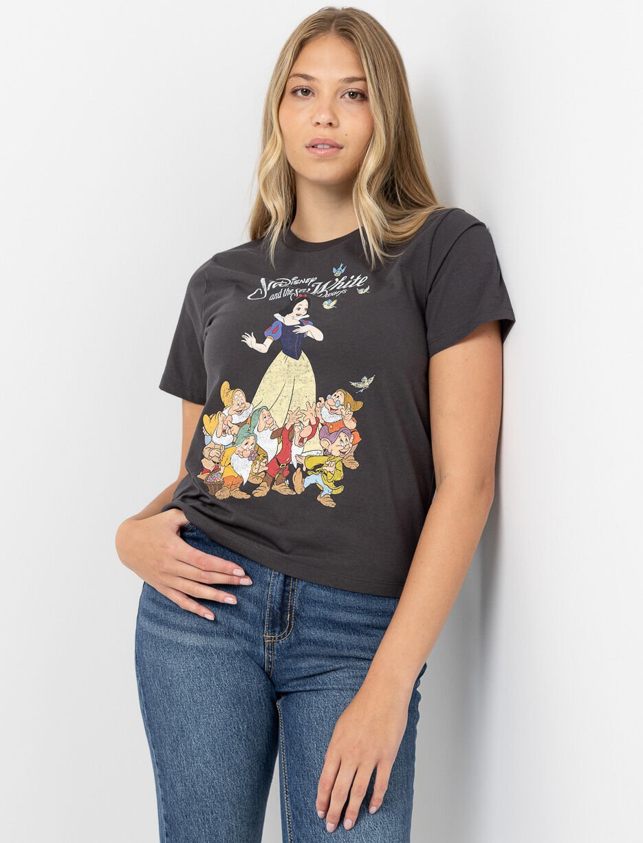 T-shirt imprimé à col rond - Blanche Neige