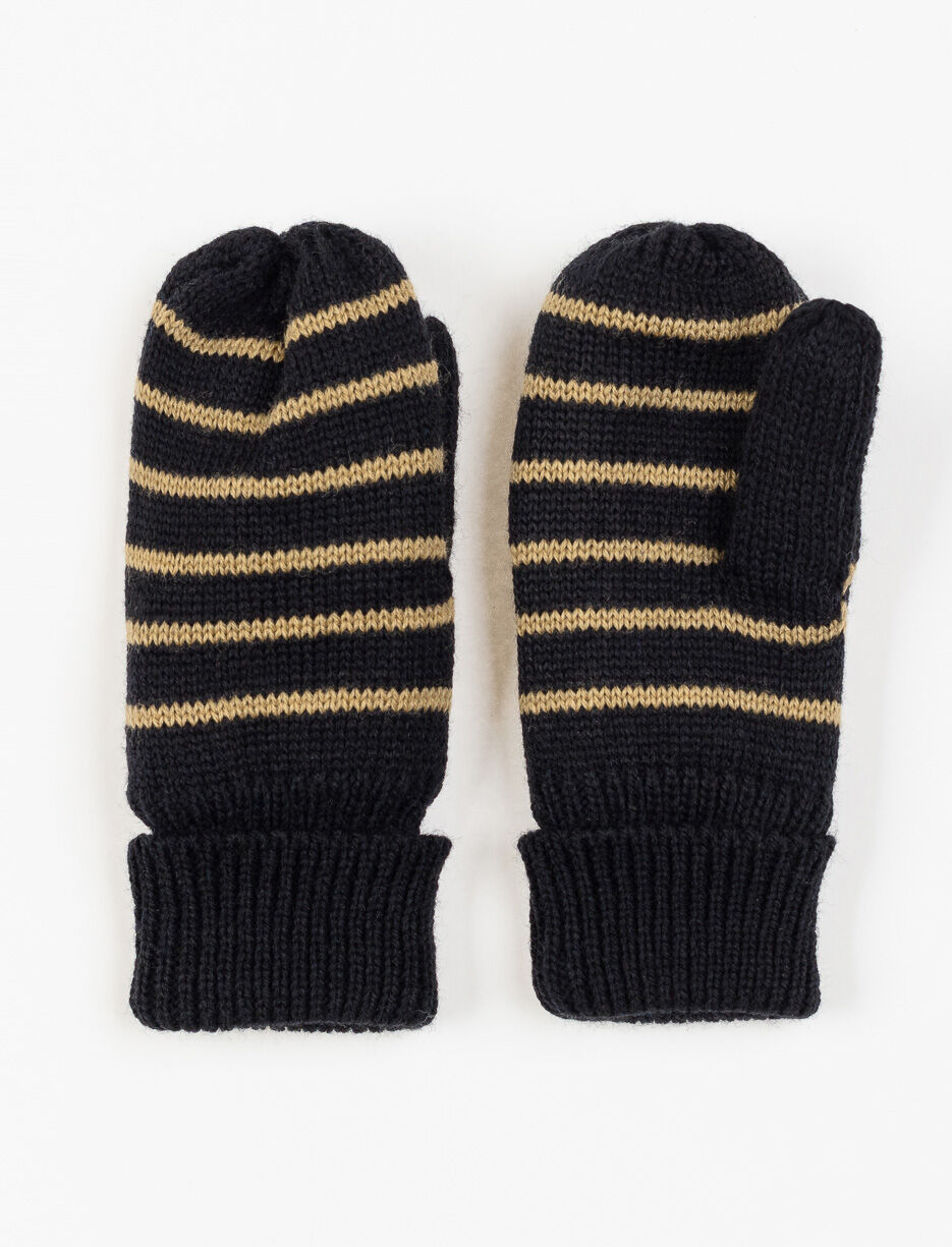 Mitaines de tricot à rayures