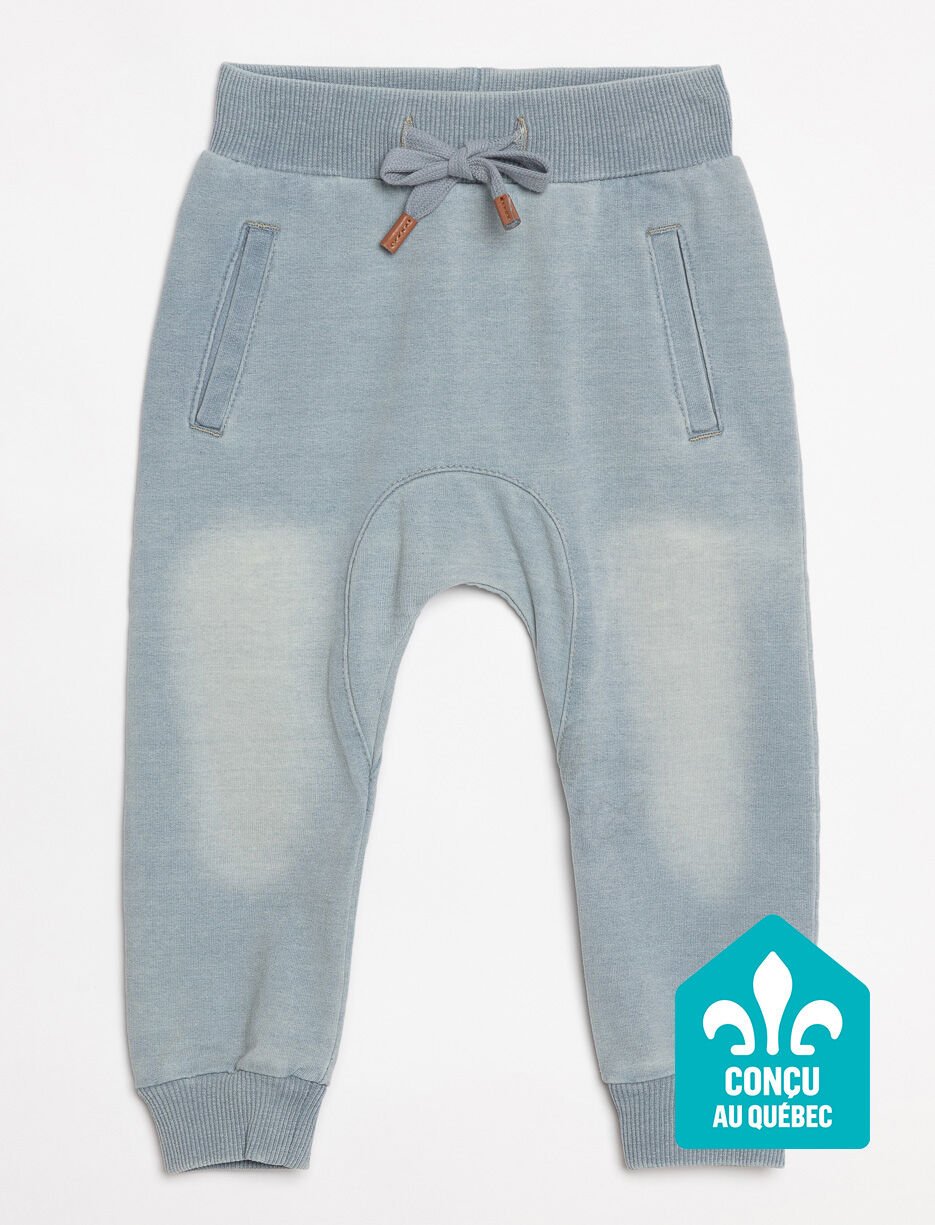 Jogger en denim extensible