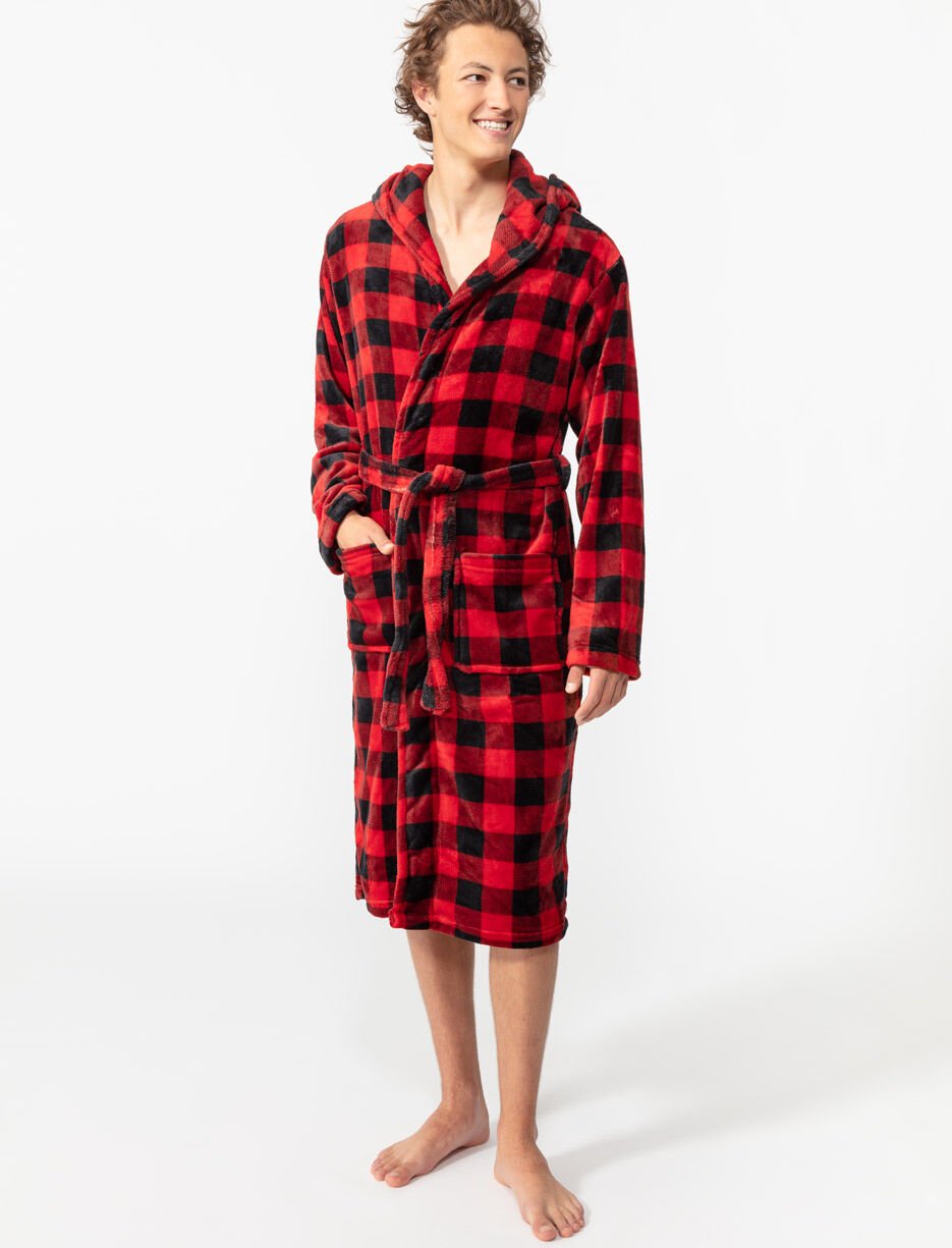 Robe de chambre à carreaux