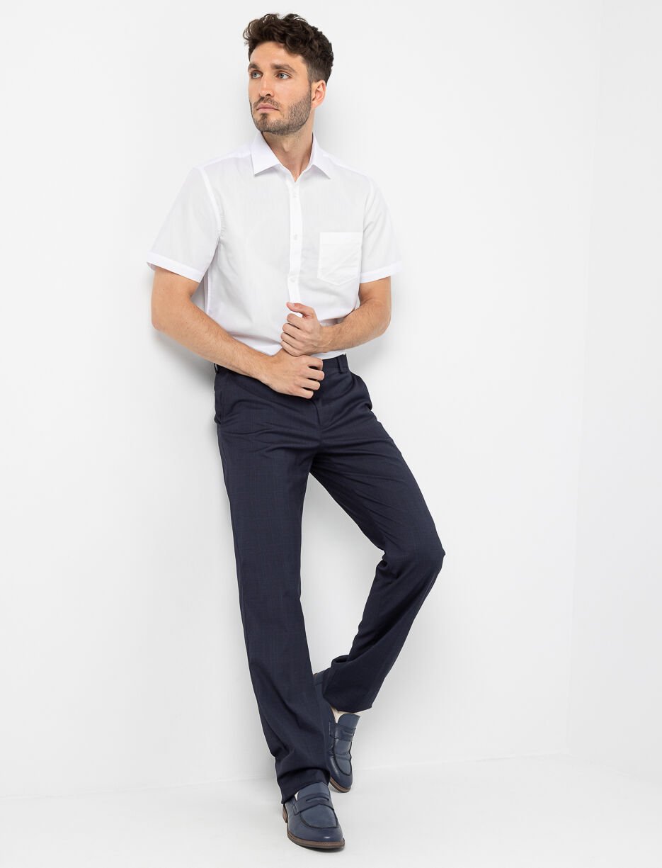 Pantalon jambe étroite à carreaux