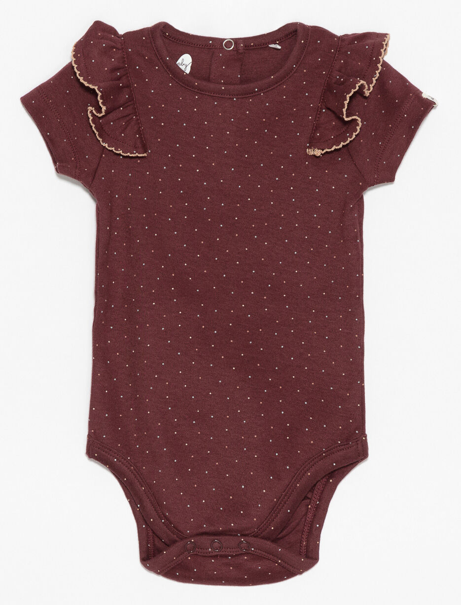 Cache-couche &agrave; volants en coton bio