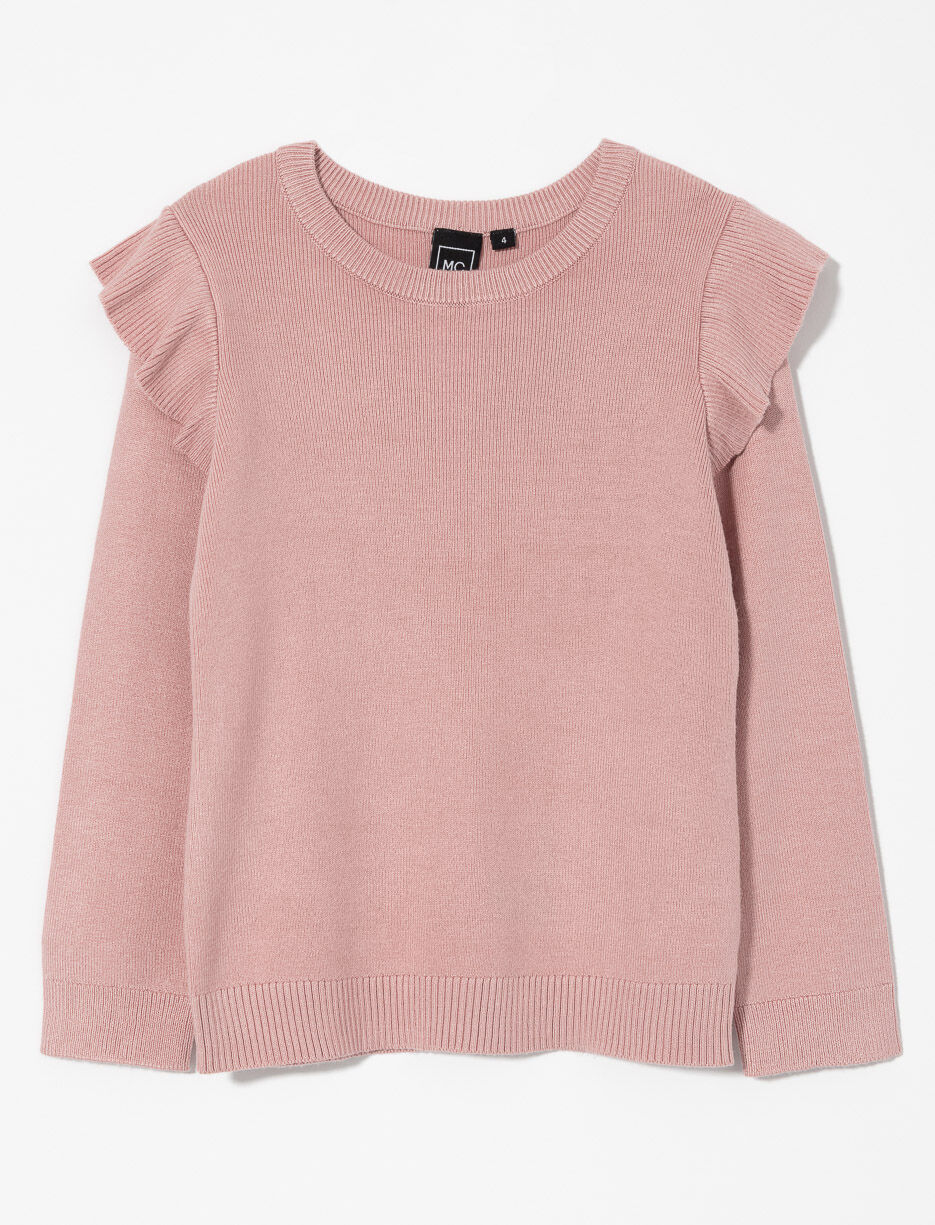 Knit Ruffle Sweater - Little Girl
