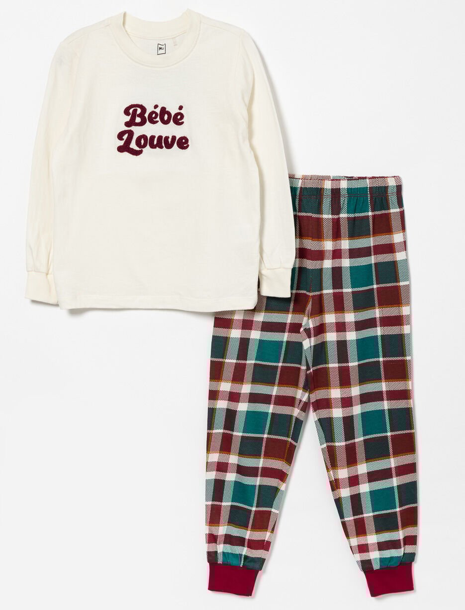 Pyjama 2 pièces à carreaux - petite fille