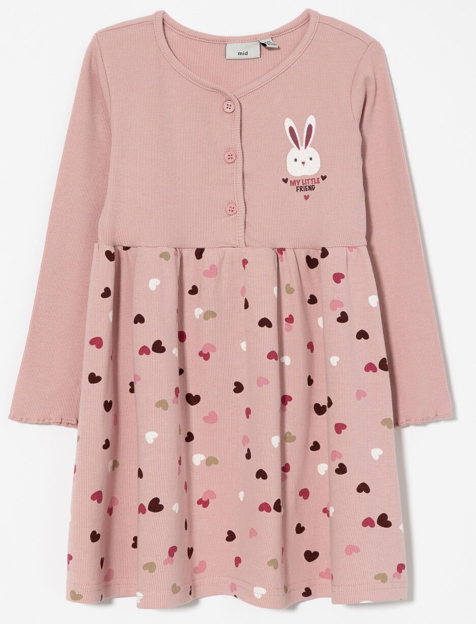 Robe imprimée à boutons - petite fille Robe imprimée à boutons - petite fille