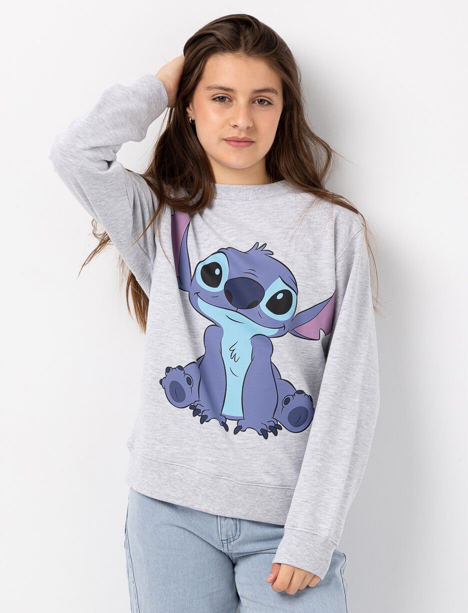 Chandail imprimé à col rond - Stitch