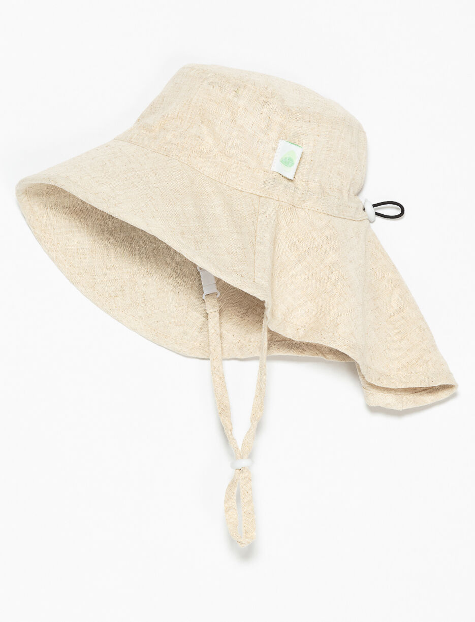 Solid Sun Hat with Drawstring
