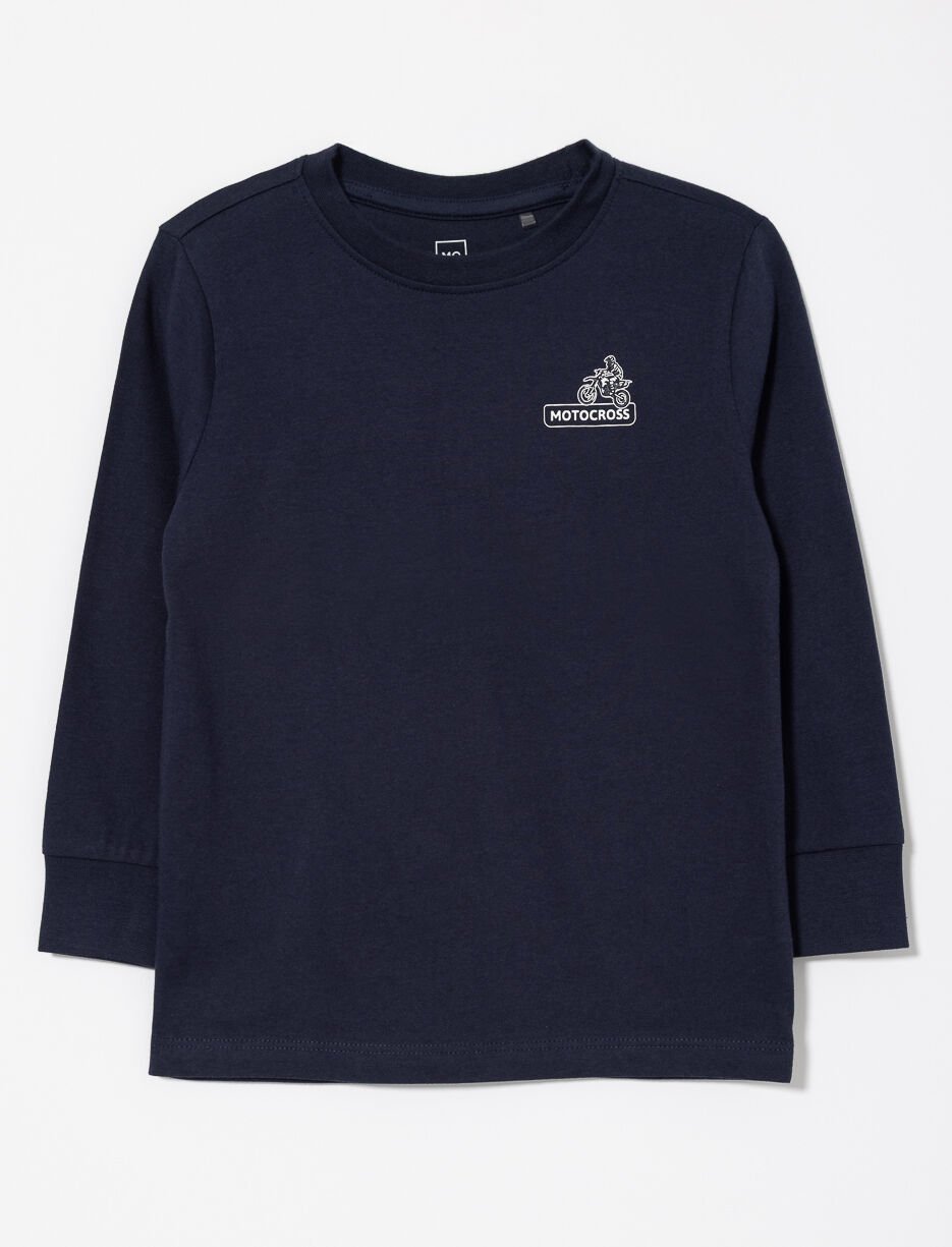 T-shirt imprimé au dos en coton bio - petit garçon