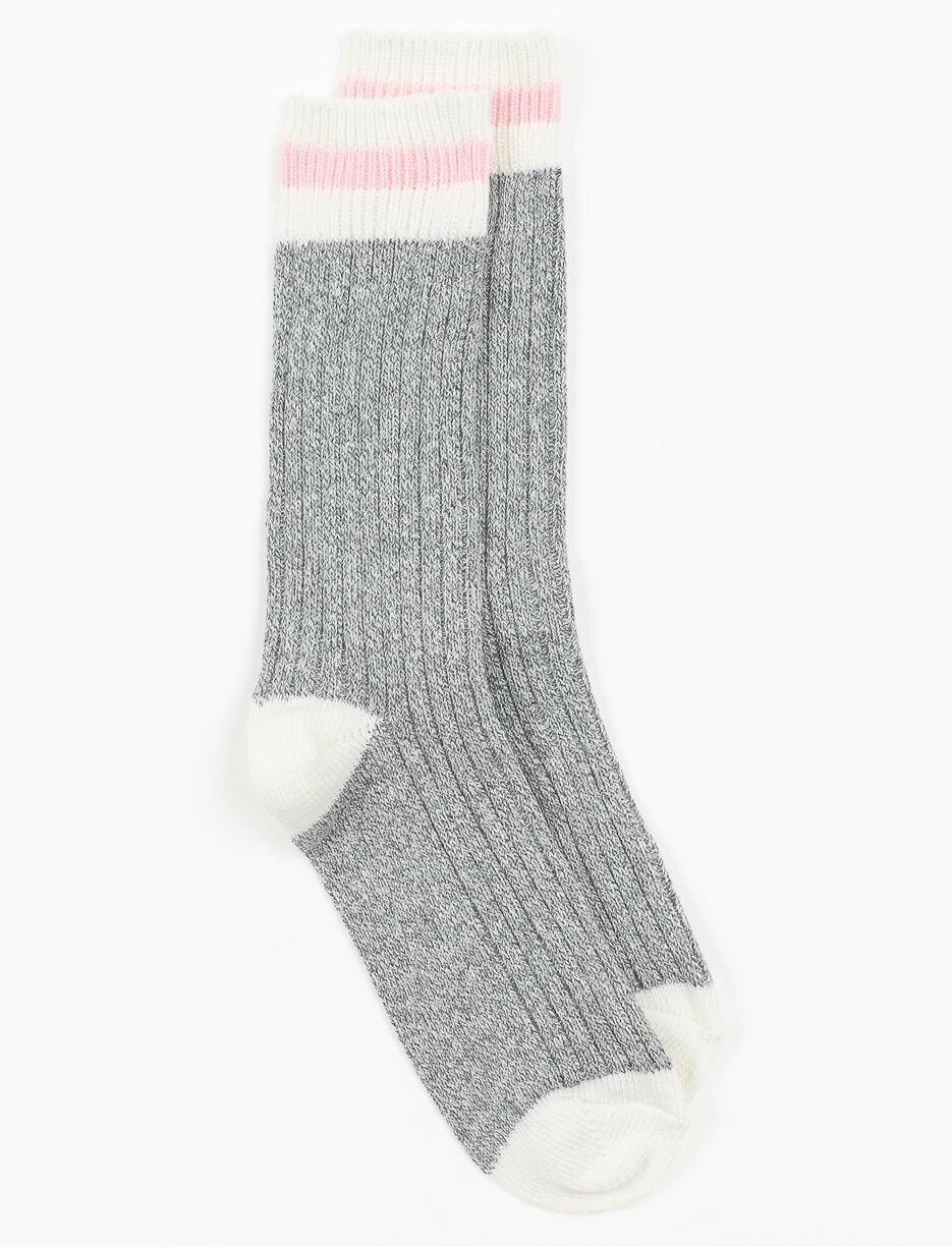 Chaussettes à rayures contrastantes