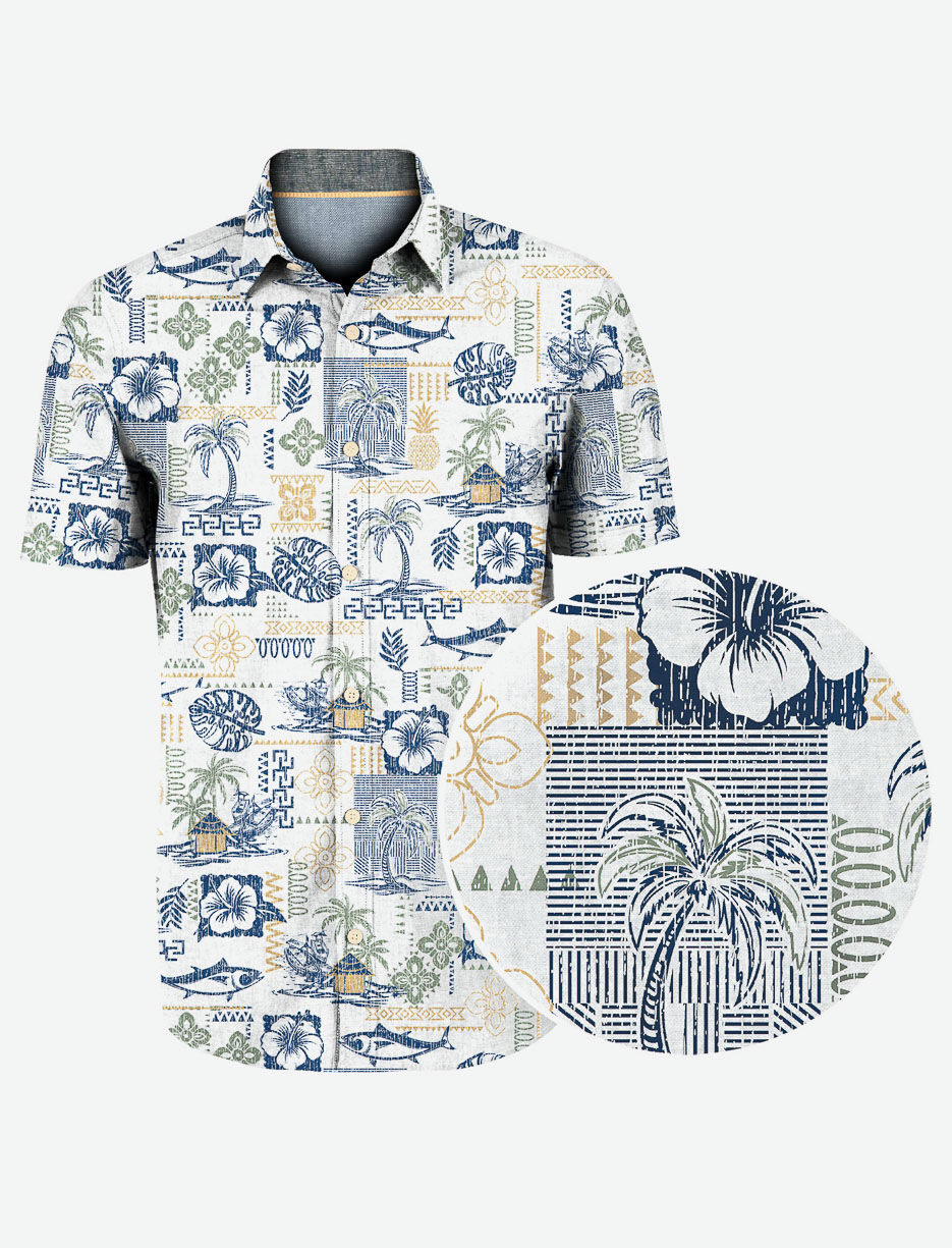 Chemise imprim&eacute;e estivale