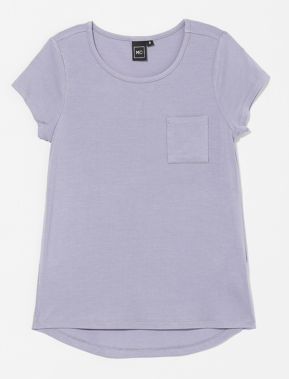 T-shirt &agrave; poche uni